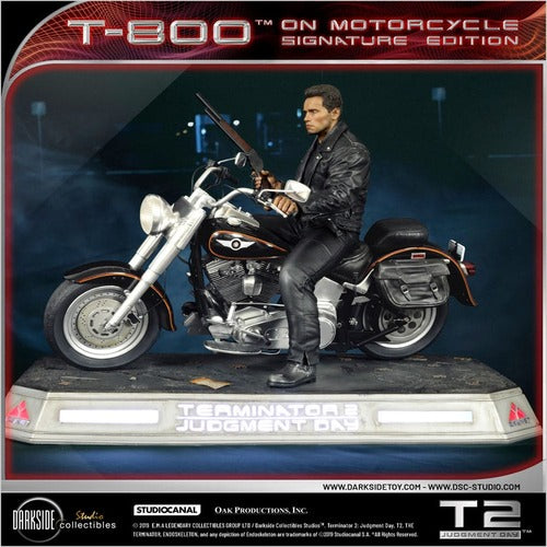 Terminator 2 statuette T-800 On Motorcycle Limited Signature Edition 70 cm
