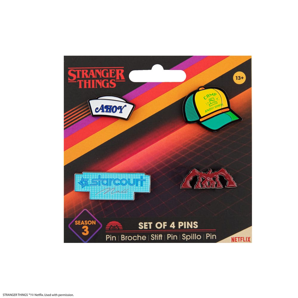 Stranger Things Ansteck-Pins 4er-Pack Season 3