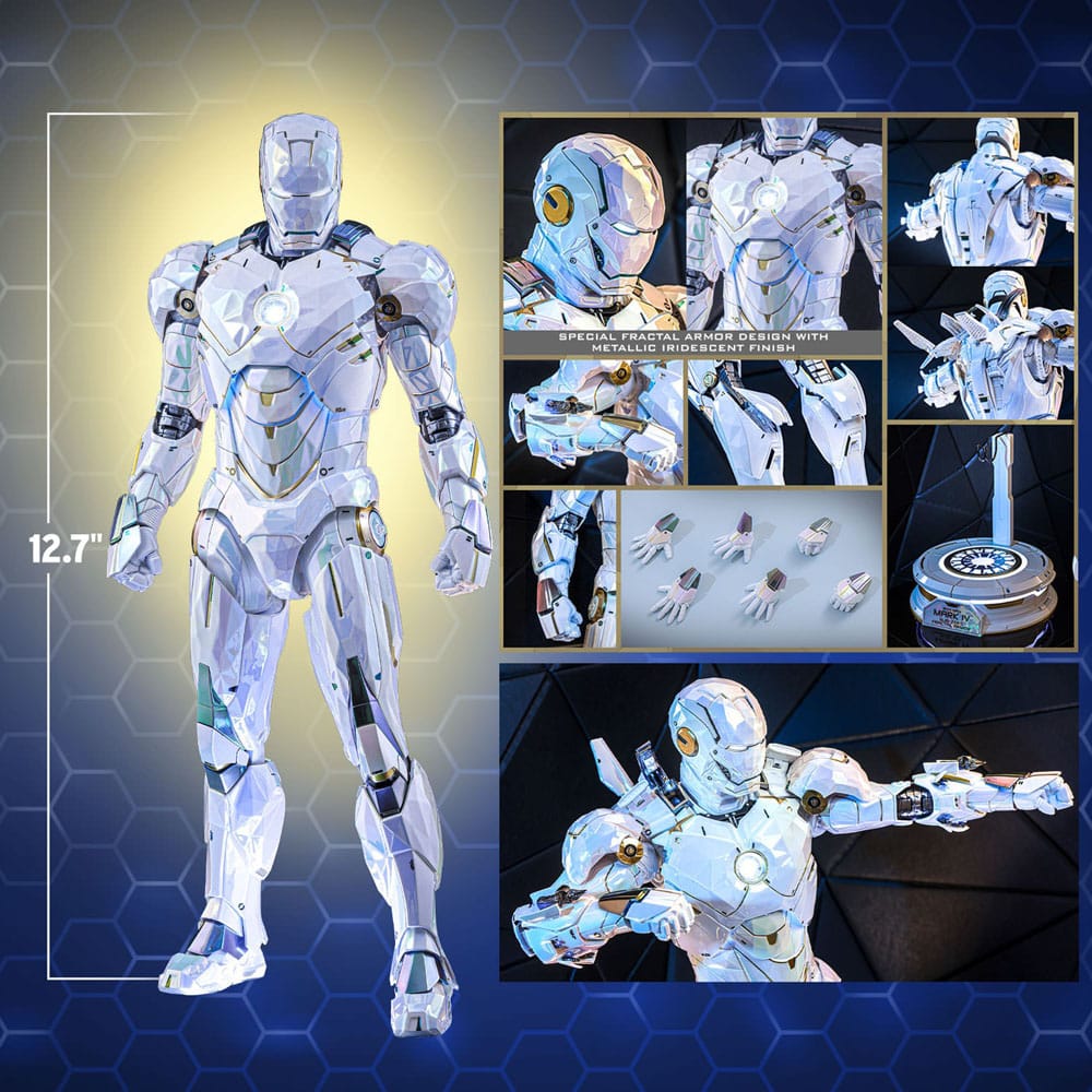 Iron Man 2 Movie Masterpiece Diecast 1/6 Iron Man Mark IV (Sub-Zero Fractal Armor) Hot Toys Exclusive 33 cm