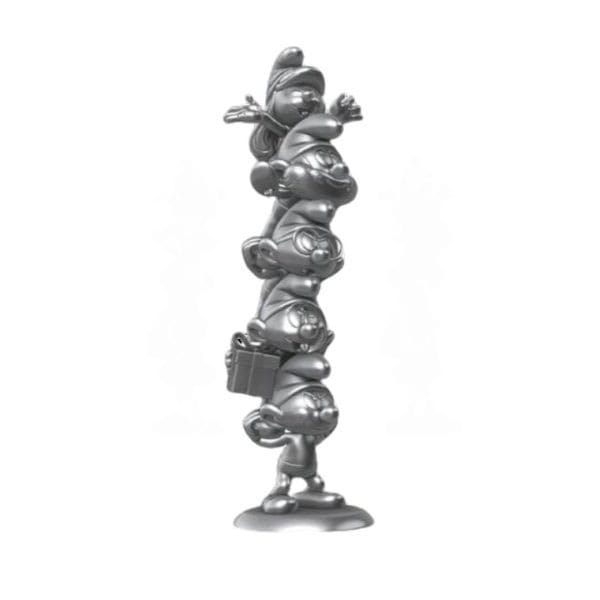 Die Schlümpfe Statue Schlumpfsäule Silver Limited Edition 50 cm