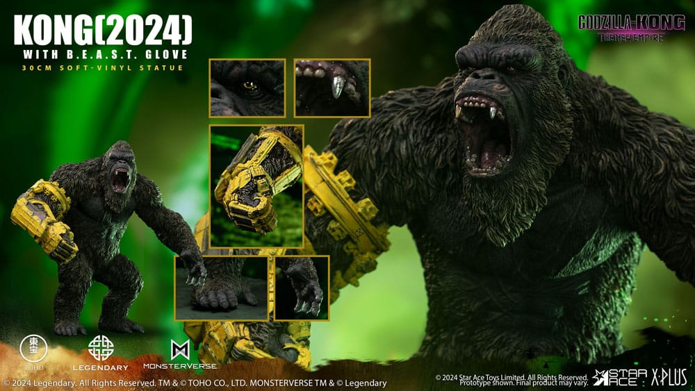 Godzilla vs. Kong: The New Empire statuette Soft Vinyl Kong with B.E.A.S.T. Glove 30 cm