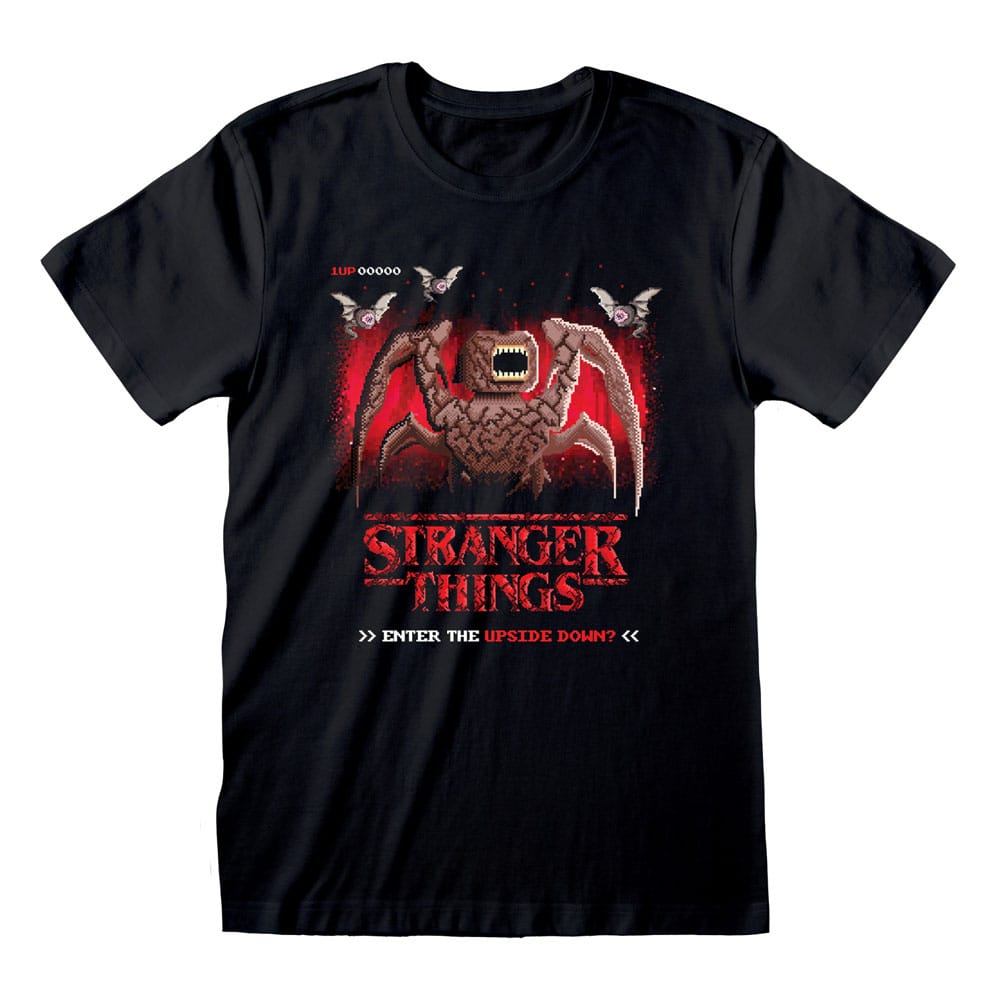 Stranger Things T-Shirt 8 Bit Upside Down (L)