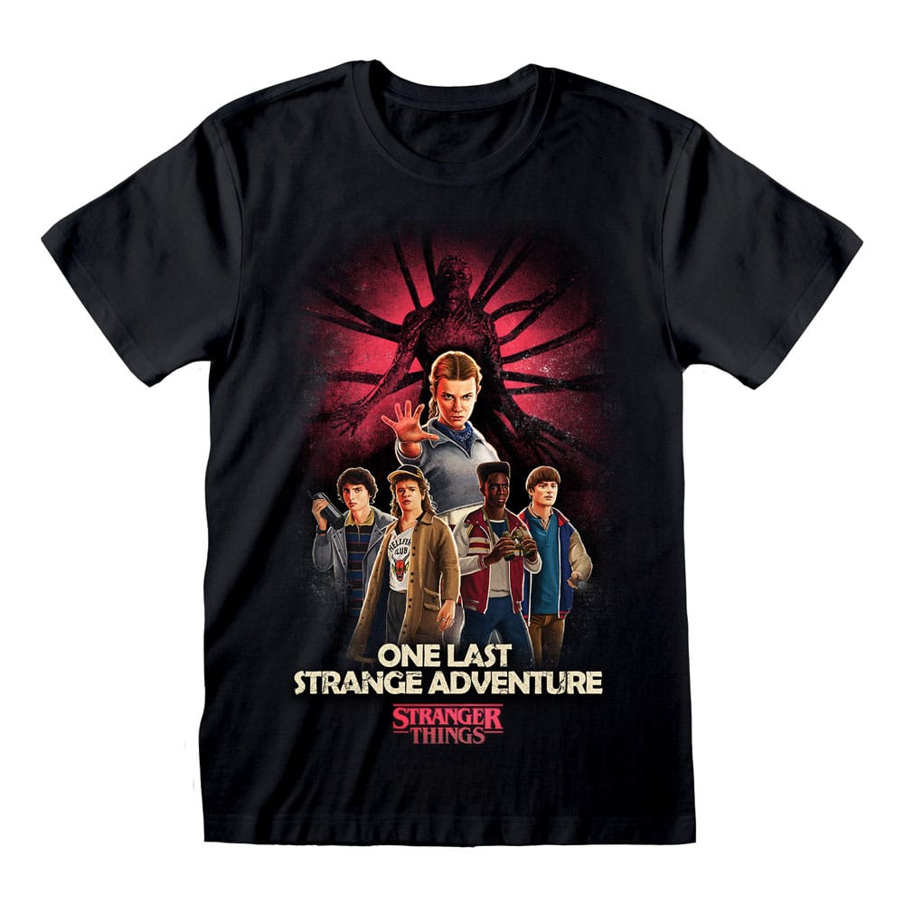 Stranger Things T-Shirt Group Artwork One Last Strange Adventure Colour (L)
