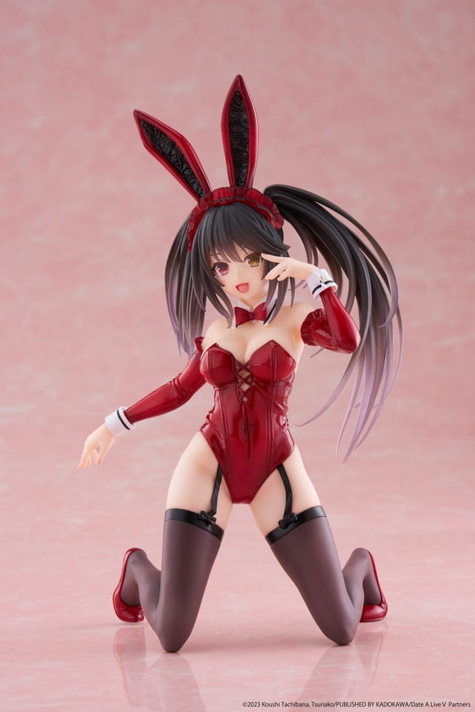 Date A Live V statuette PVC Desktop Cute Figure Kurumi Tokisaki Bunny Ver. 13 cm
