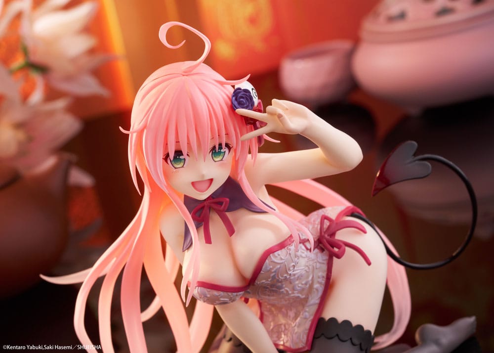To Love-Ru Darkness statuette PVC Desktop Cute Figure Lala Chinese Dress Ver. 13 cm
