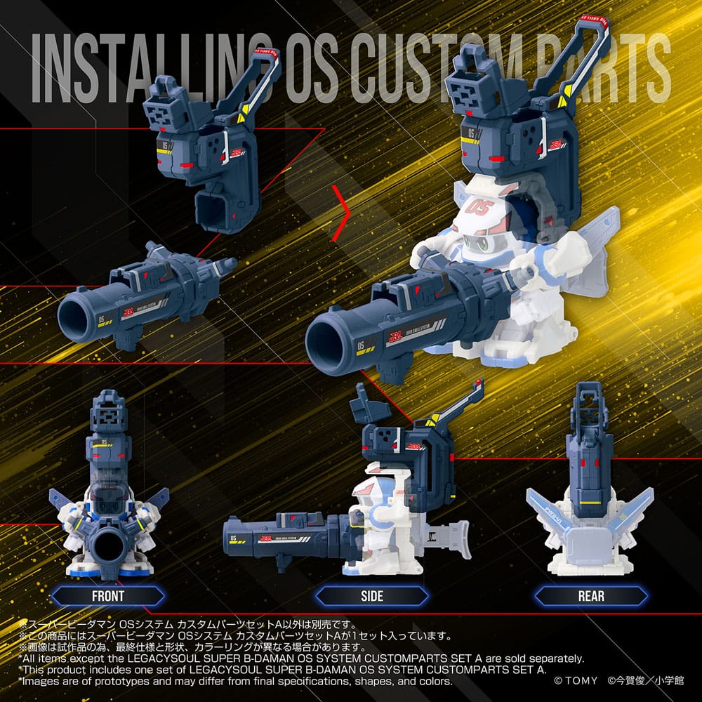 Super B-Daman accessoires pour figurines Legacysoul Super B-Daman OS Sytsem Custom Part Set A
