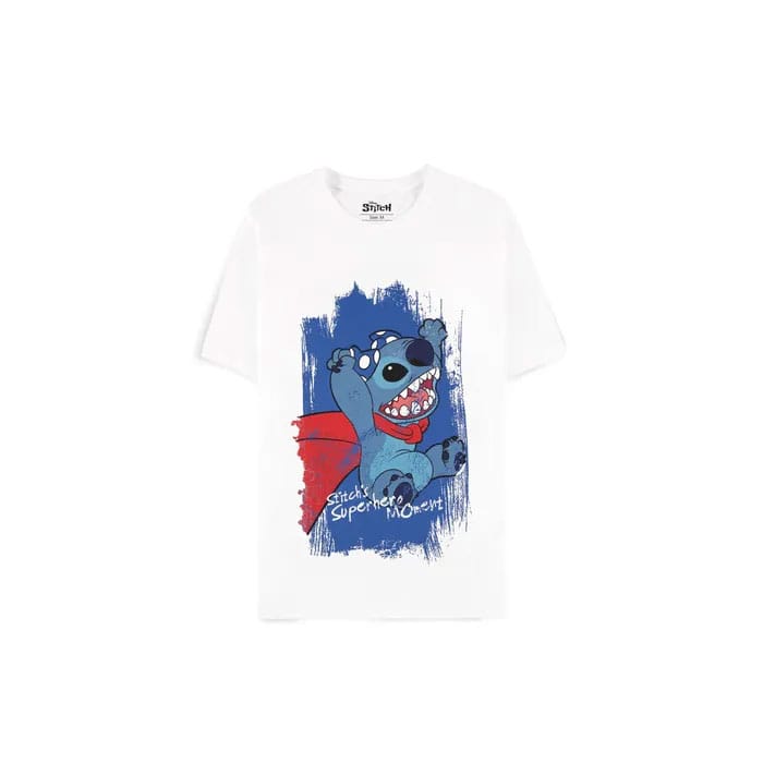 Lilo & Stitch T-Shirt Superhero White (L)