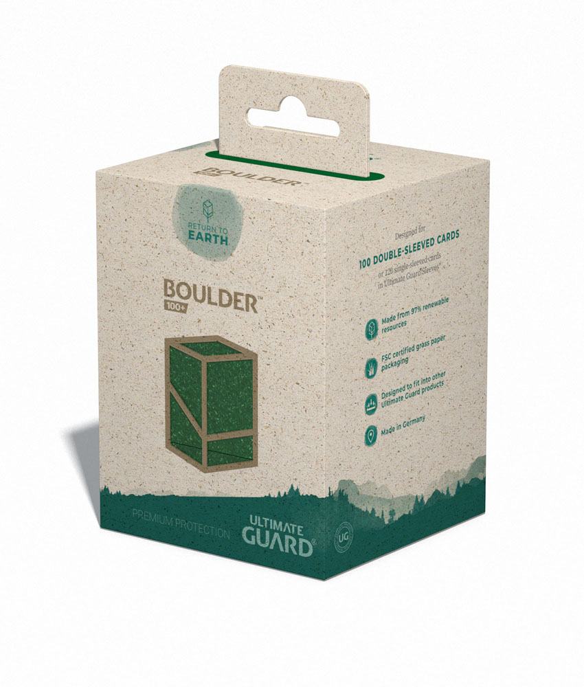 Ultimate Guard Return To Earth Boulder Deck Case 100+ taille standard Vert