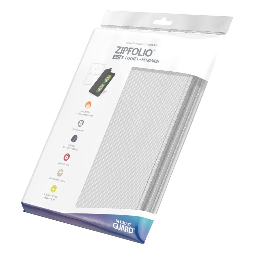 Ultimate Guard Zipfolio 160 - 8-Pocket XenoSkin Blanc