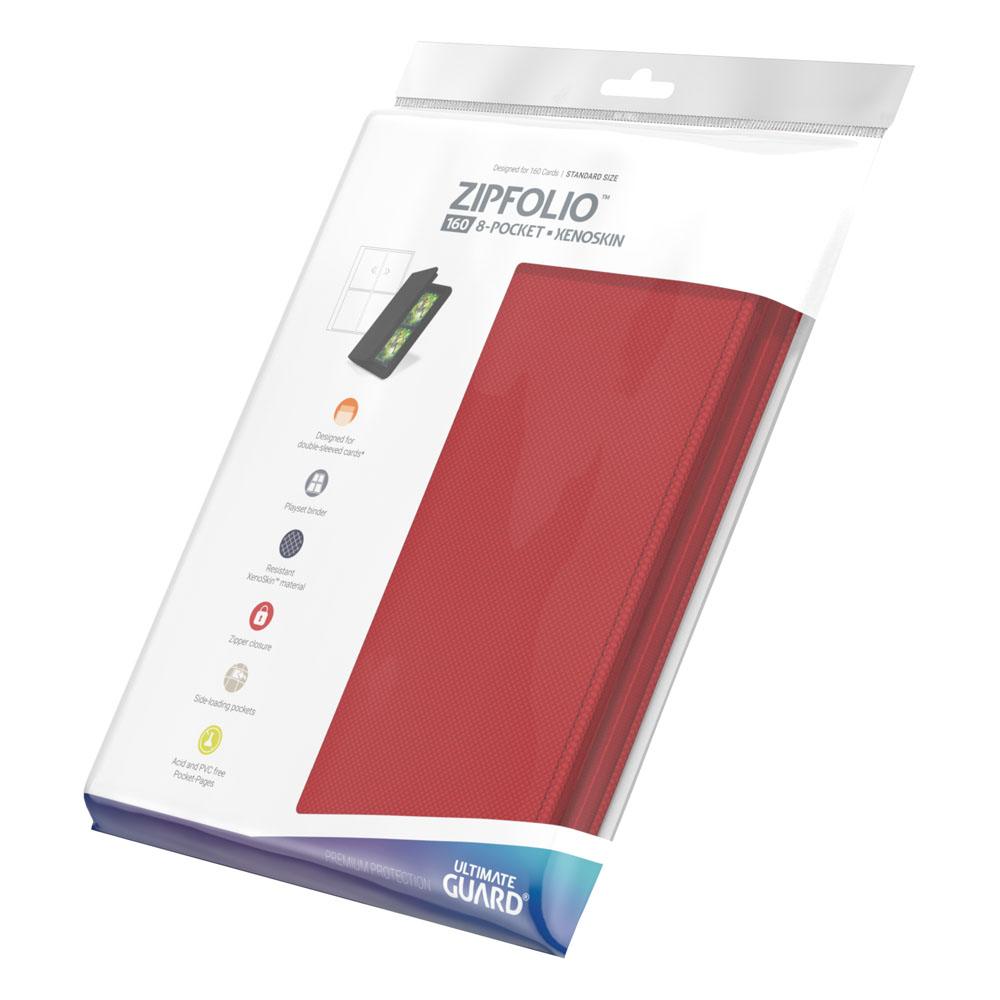 Ultimate Guard Zipfolio 160 - 8-Pocket XenoSkin Rouge