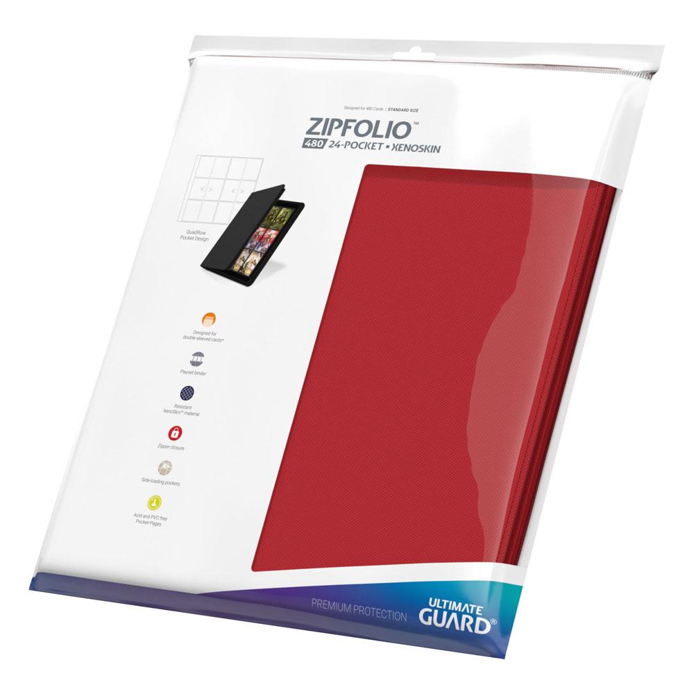 Ultimate Guard Zipfolio 480 - 24-Pocket XenoSkin (Quadrow) - Rouge