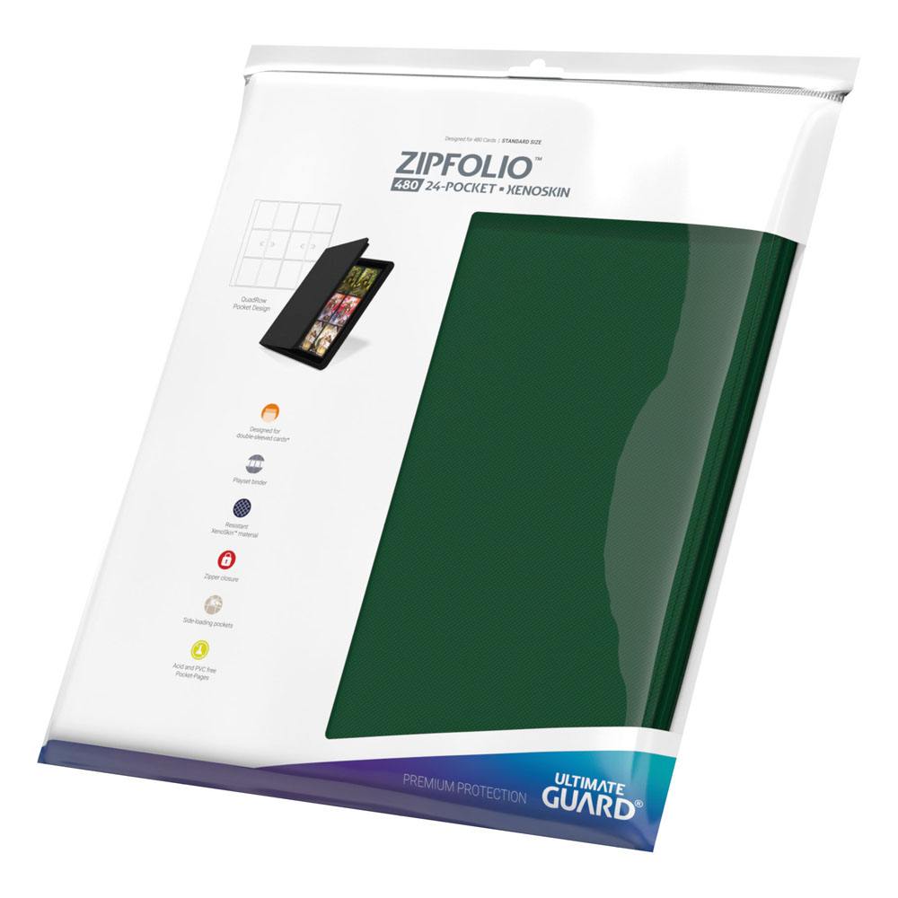 Ultimate Guard Zipfolio 480 - 24-Pocket XenoSkin (Quadrow) - Vert