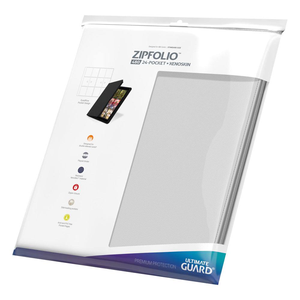Ultimate Guard Zipfolio 480 - 24-Pocket XenoSkin (Quadrow) - Blanc