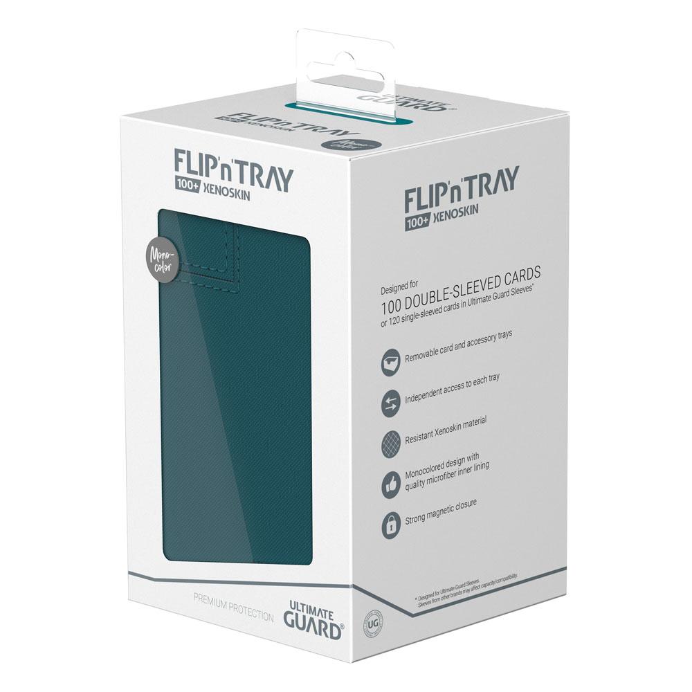 Ultimate Guard Flip`n`Tray 100+ XenoSkin Monocolor Bleu Pétrole