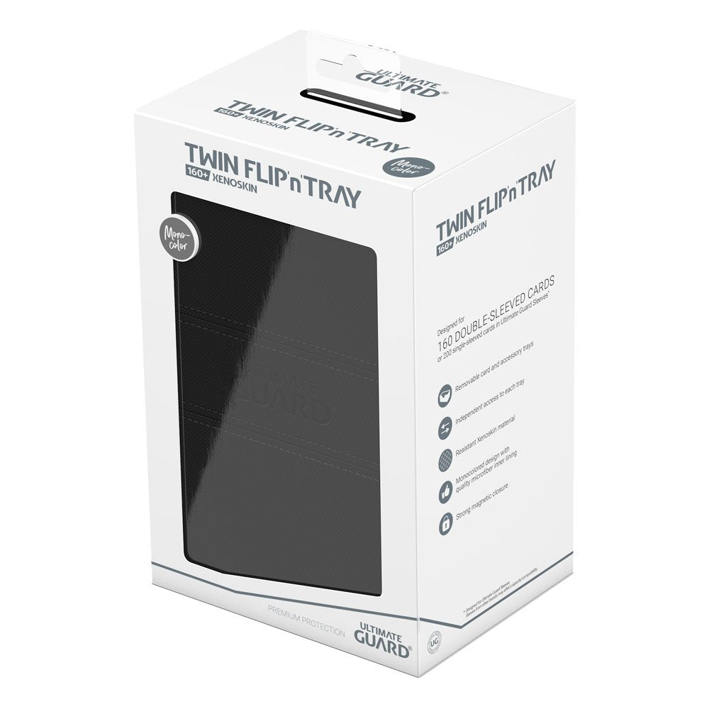 Ultimate Guard Twin Flip`n`Tray 160+ XenoSkin Monocolor Noir