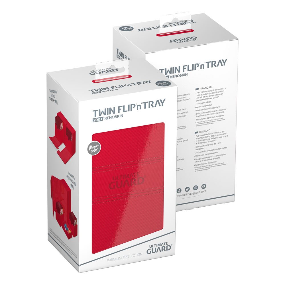 Ultimate Guard Twin Flip`n`Tray 200+ XenoSkin Monocolor Rouge