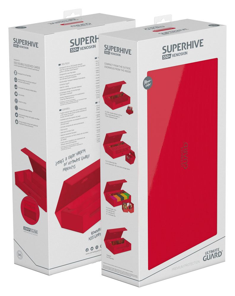 Ultimate Guard Superhive 550+ XenoSkin Monocolor Rouge