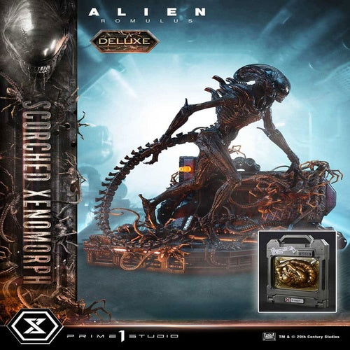 Alien: Romulus statuette Museum Masterline XL 1/3 Scorched Xenomorph Deluxe Bonus Version 98 cm
