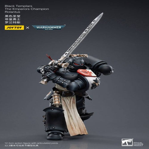 Warhammer 40k Actionfigur 1/18 Black Templars The Emperors Champion Rolantus 12 cm