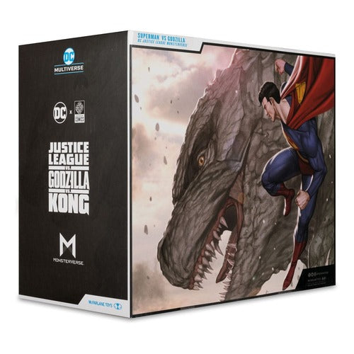 DC Justice League Monsterverse DC Multiverse pack de 2 figurines Superman Vs. Godzilla 30 cm
