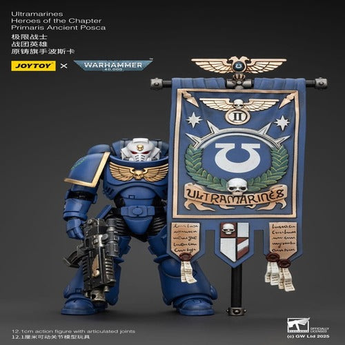 Warhammer 40k figurine 1/18 Ultramarines Heroes of the Chapter Primaris Ancient Posca 20 cm
