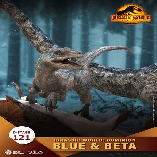 Jurassic World: Ein neues Zeitalter D-Stage PVC Diorama Blue & Beta 13 cm reproduktion
