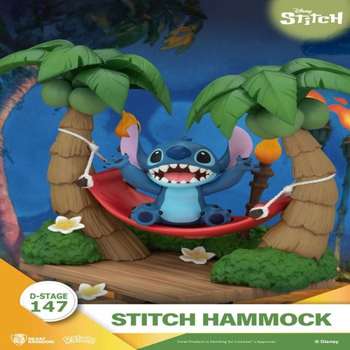 Lilo & Stitch diorama PVC D-Stage Stitch Hammock 13 cm