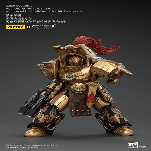 Warhammer The Horus Heresy figurine 1/18 Legio Custodes Aquilon Terminator Squad Aquilon with twin-linked Adrathic Destructor 14 cm