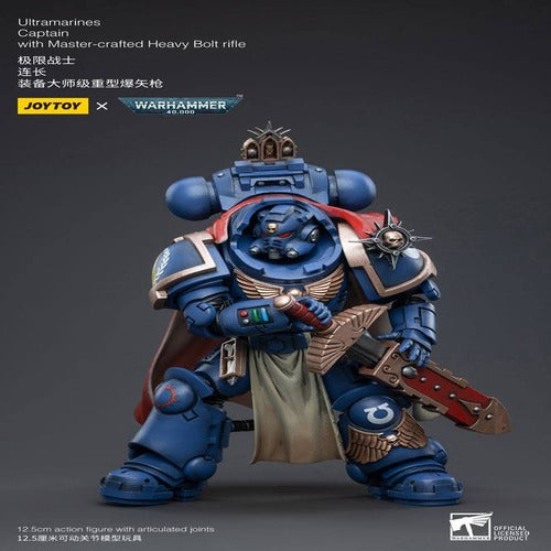 Warhammer 40k figurine 1/18 Ultramarines Captain with Master-Crafted Heavy Bolt Rifle 12 cm