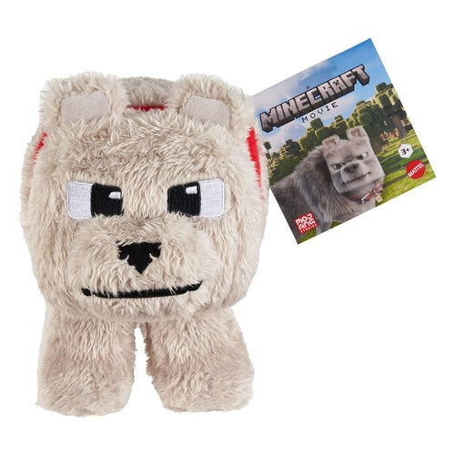 Ein Minecraft Film Plüschfigur Dennis der Wolf 20 cm