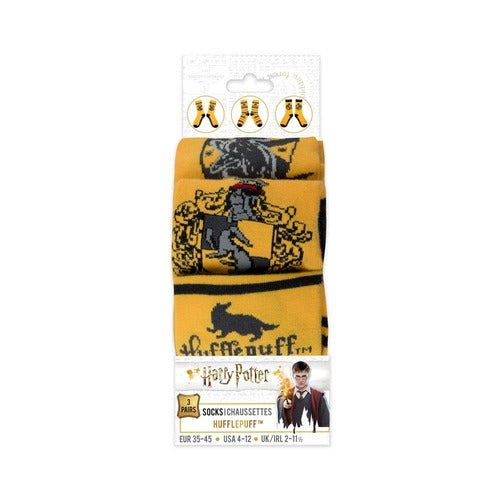 Harry Potter pack 3 paires de chaussettes Hufflepuff