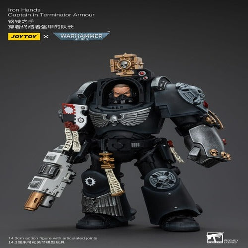Warhammer 40k figurine 1/18 Iron Hands Captain in Terminator Armour 14 cm
