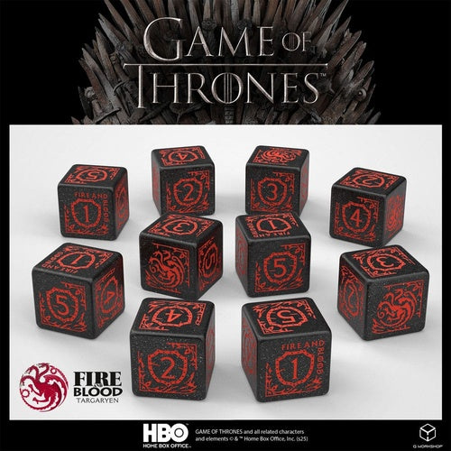 Game of Thrones pack dés Targaryen 10xD6 (10)