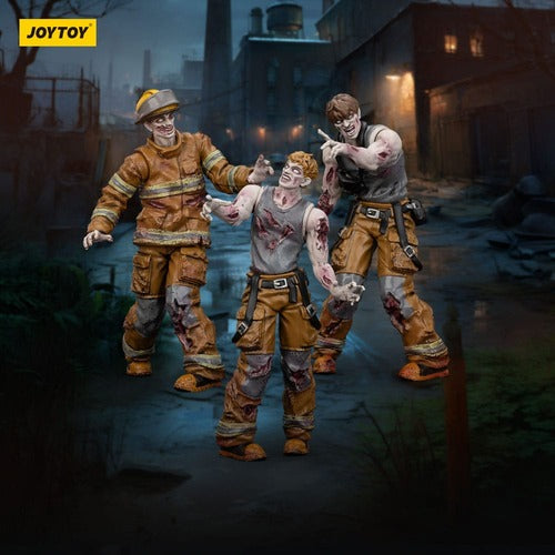 Zombie pack 3 figurines Dark Source Firefighters 8 cm