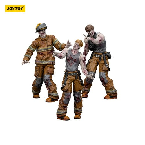 Zombie pack 3 figurines Dark Source Firefighters 8 cm