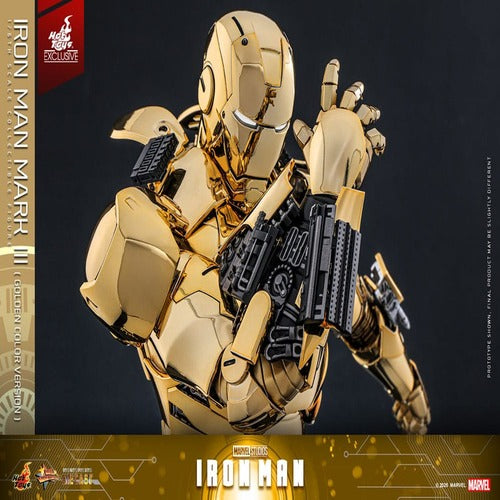 Iron Man figurine Movie Masterpiece Diecast 1/6 Iron Man Mark III (Gold Color Version)  Hot Toys Exclusive 33 cm