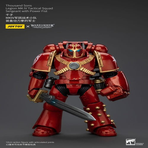 Warhammer The Horus Heresy figurine 1/18 Thousand Sons Legion MK IV Tactical Squad Sergeant with Power Fist 12 cm