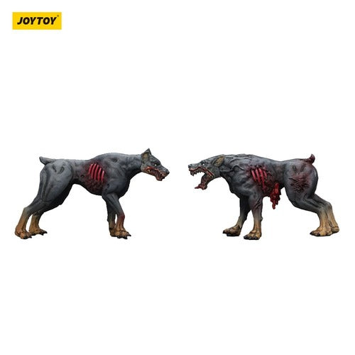 Zombie pack 2 figurines Dark Source Police Dogs 8 cm