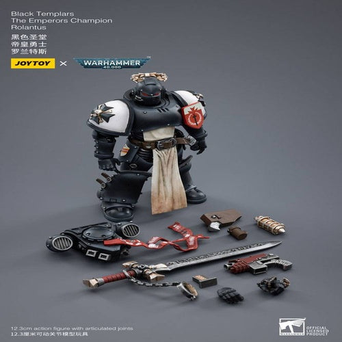 Warhammer 40k Actionfigur 1/18 Black Templars The Emperors Champion Rolantus 12 cm