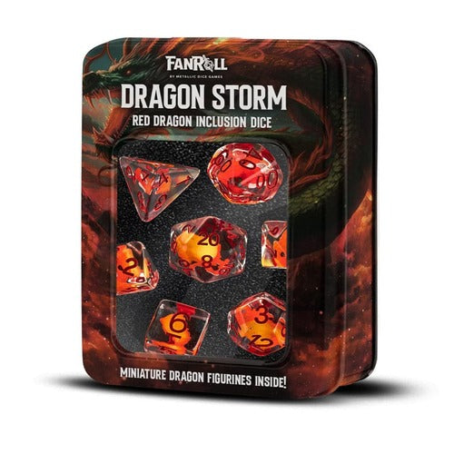Dragon Storm Inclusion Würfel Set Red Dragon (7)