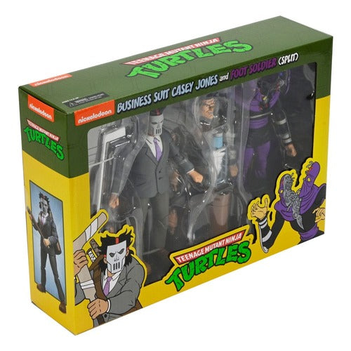 Tortues Ninja (Cartoon) pack 2 figurines Business Suit Casey Jones & Split Foot Soldier 18 cm