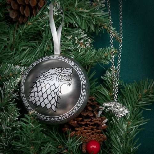 Game of Thrones Christbaumschmuck mit Halskette Stark