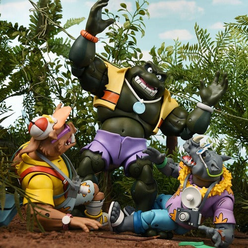 Tortues Ninja (Cartoon 1980) pack 2 figurines Vacation Bebop and Rocksteady 18 cm