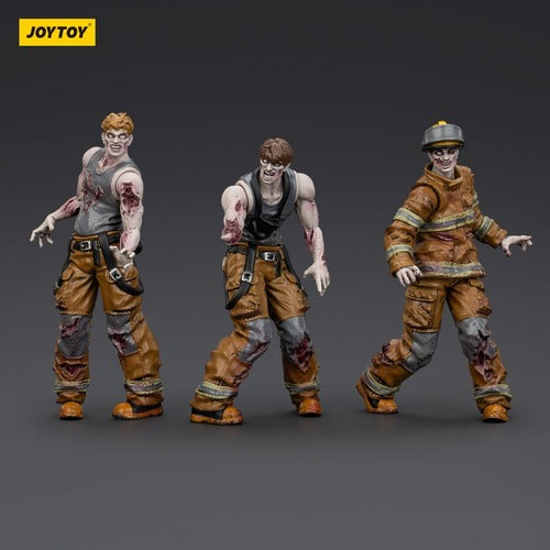 Zombie pack 3 figurines Dark Source Firefighters 8 cm