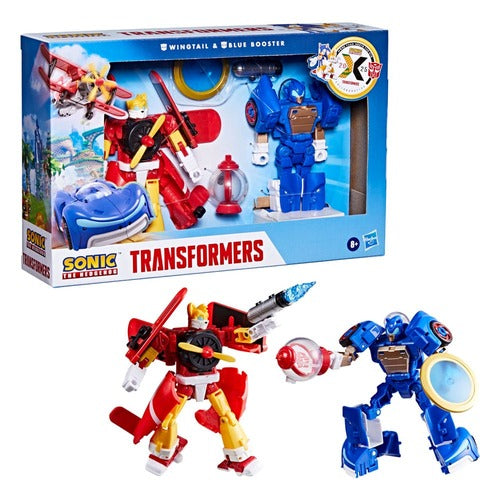 Sonic the Hedgehog x Transformers pack 2 figurines Wingtail & Blue Booster 13 cm