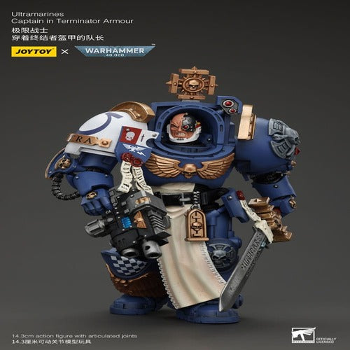 Warhammer 40k figurine 1/18 Ultramarines Captain In Terminator Armour 14 cm