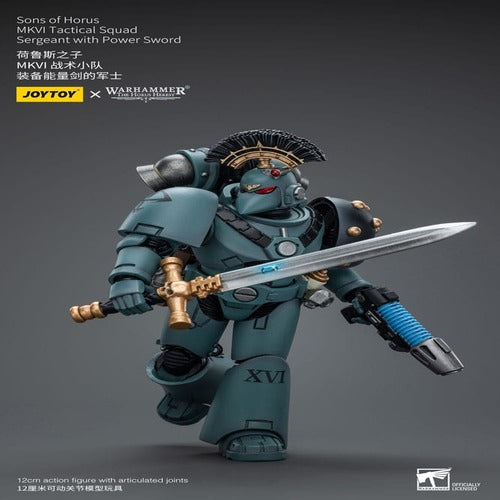 Warhammer The Horus Heresy figurine 1/18 Sons of Horus MKVI Tactical Squad Sergeant with Power Sword 12 cm