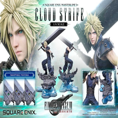 Final Fantasy VII Rebirth statuette 1/4 Cloud Strife 68 cm
