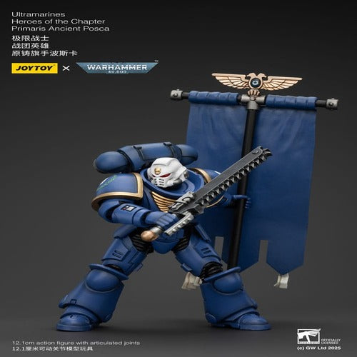 Warhammer 40k figurine 1/18 Ultramarines Heroes of the Chapter Primaris Ancient Posca 20 cm