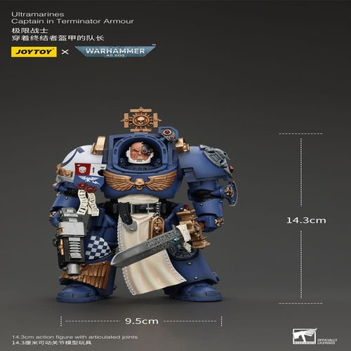 Warhammer 40k figurine 1/18 Ultramarines Captain In Terminator Armour 14 cm